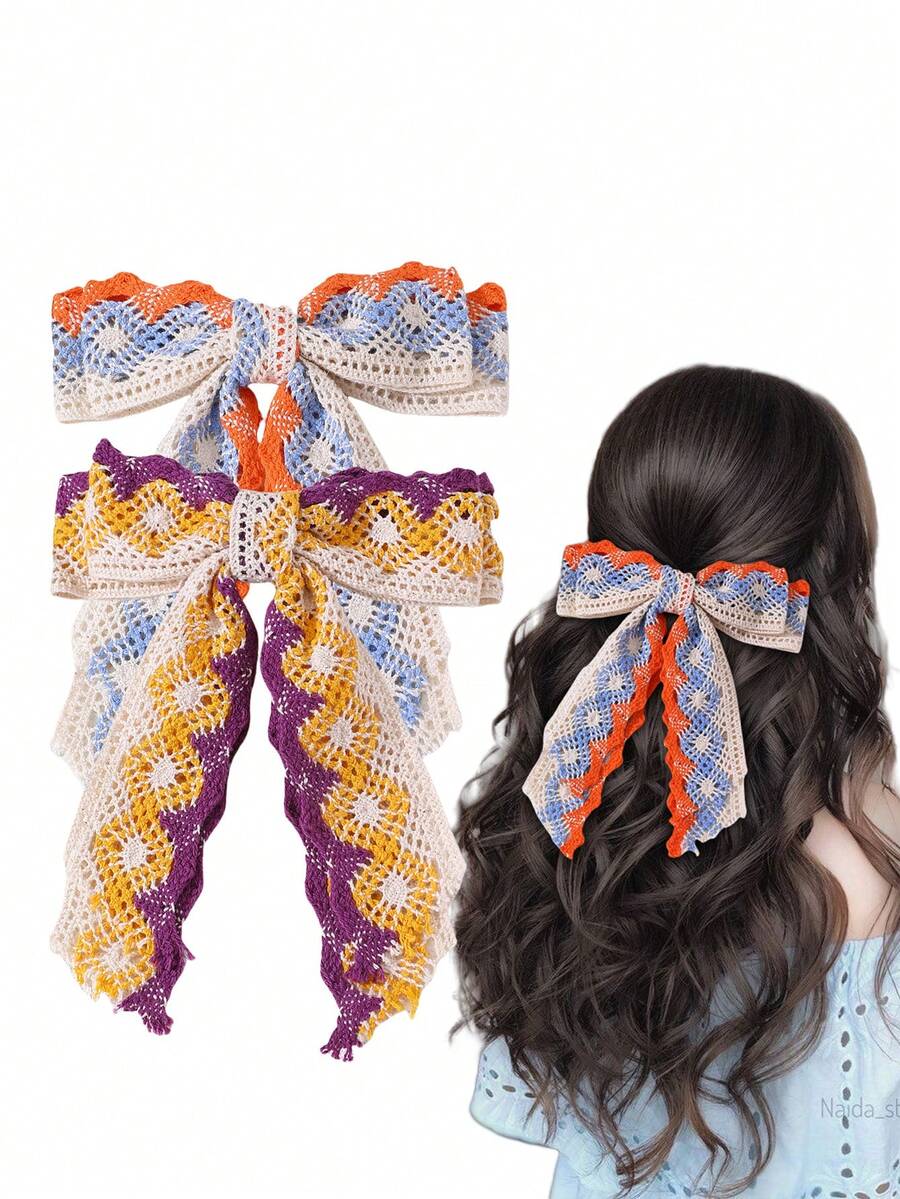 1 cái/2 cái Kẹp Bướm Cho Bé Gái, Thích Hợp Để Đeo Hàng Ngày - Nhiều màu - Xem 1