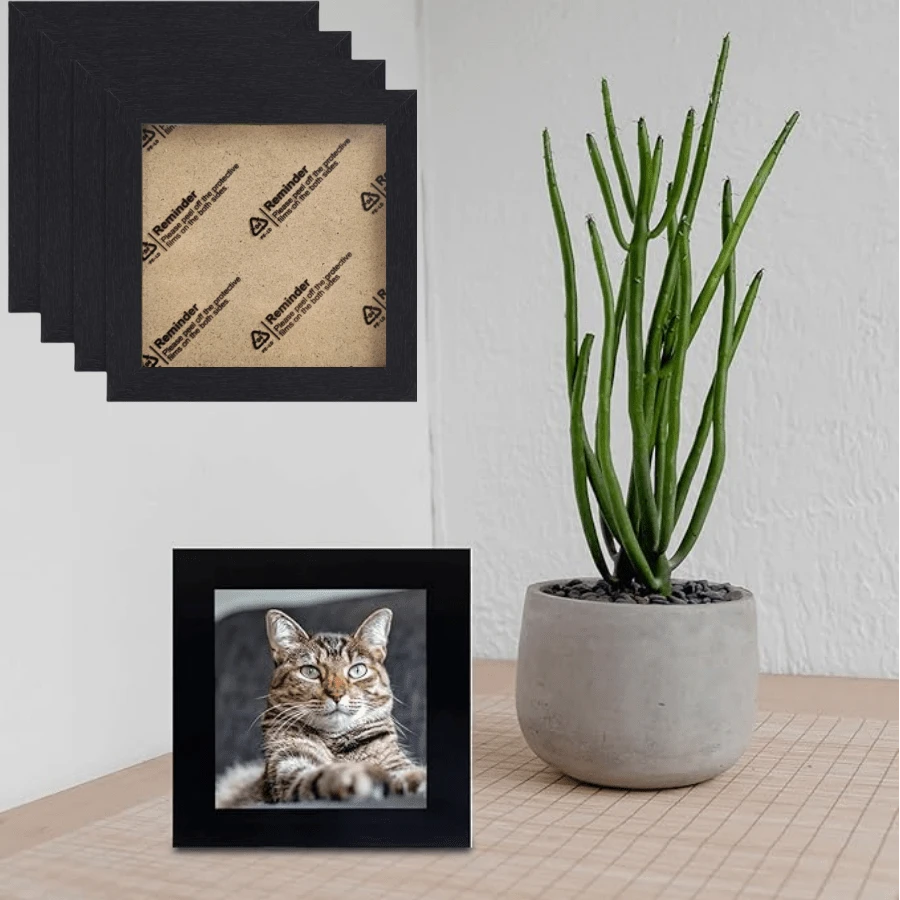 Portaretrato Memorial de Animal de Estimação 4x4 Preto, Portaretrato