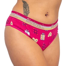 Kit 10 BIG LOVE Traditional Comfort Panties In Cotton (Contton) With Wide Waistband - 彩色 - 查看 1