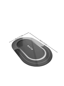 Phòng Tắm Bùn Tảo Cát Sàn Thảm Thấm Hút Cửa Nhà Vệ Sinh Nhanh Khô Thảm Chống Trơn Trượt Chân Thảm Vệ Sinh Thảm Nhà Bếp thảm Mềm Mại - màu đen - Xem 3