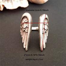 1 pieza Anillo con alas de ángel exóticas vintage, accesorio único personalizado, adecuado para uso diario de mujeres, fiestas, regalo para vacaciones/cumpleaños