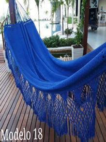 Luxury Large Reinforced Double Rest Sleeping Hammock - Blue - View 2