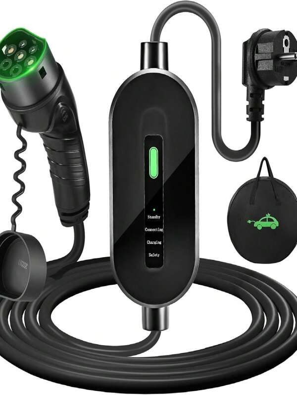 EVJUICION Ladekabel Elektroauto Typ 2 Schuko 16 A 8 Meter, Typ 2 Ladekabel Schuko, E Auto Ladekabel Typ 2 Schuko, 3.68 kW Ladekabel Typ 2 Schuko, IP67, IEC 62196-2