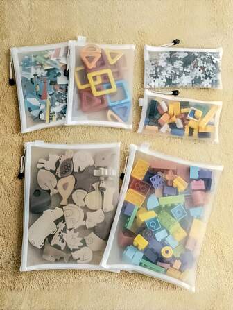 3pcs/5pcs Baby Room Storage Bags, Kids Puzzle Toy Storage Pouch, Breathable Travel Baby Clothes Organizer Bags, Children Stationery Pencil Case