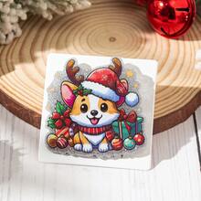 1 chiếc trâm cài áo hình ông già Noel tuần lộc nhiều màu cho nữ, huy hiệu thiết kế độc đáo hình chú chó con bánh gừng và ly rượu, món quà Giáng sinh hoàn hảo - Nhiều màu - Xem 15