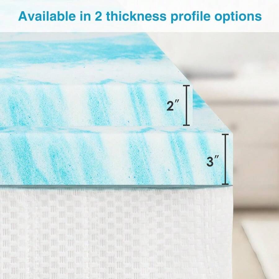 Mattress Topper, Twin Size Cooling Gel Memory Foam Bed Toppers SHEIN USA