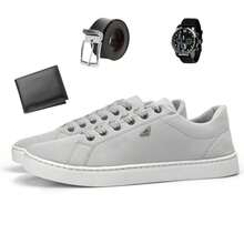 Men's Gray Casual Sneakers Straight Sole Sport Thin + Accessories New Release CHEAPEST - 灰色 - 查看 1