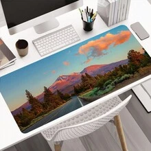 1 件乡村森林道路自然风景设计鼠标垫游戏鼠标垫多尺寸键盘桌垫橡胶防滑办公鼠标垫办公桌配件键盘桌垫适用于学校办公室家庭礼物送给朋友家人 - 彩色 - 查看 9