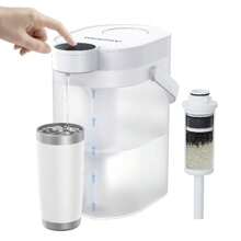 Waterdrop FreshTaste   Electric Water Filter Jug, 4L Instant Water Filter Dispenser For Fridge, Reduce Chlorine, Lead, Copper, Purify (Replacement Filter: WD-EDFS) - White - View 3