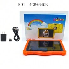 YASUHISA Tablet Amschel Kids 64gb - 4gb Ram Para  Pequeños Android 13 K91 - Naranja - Ver 4