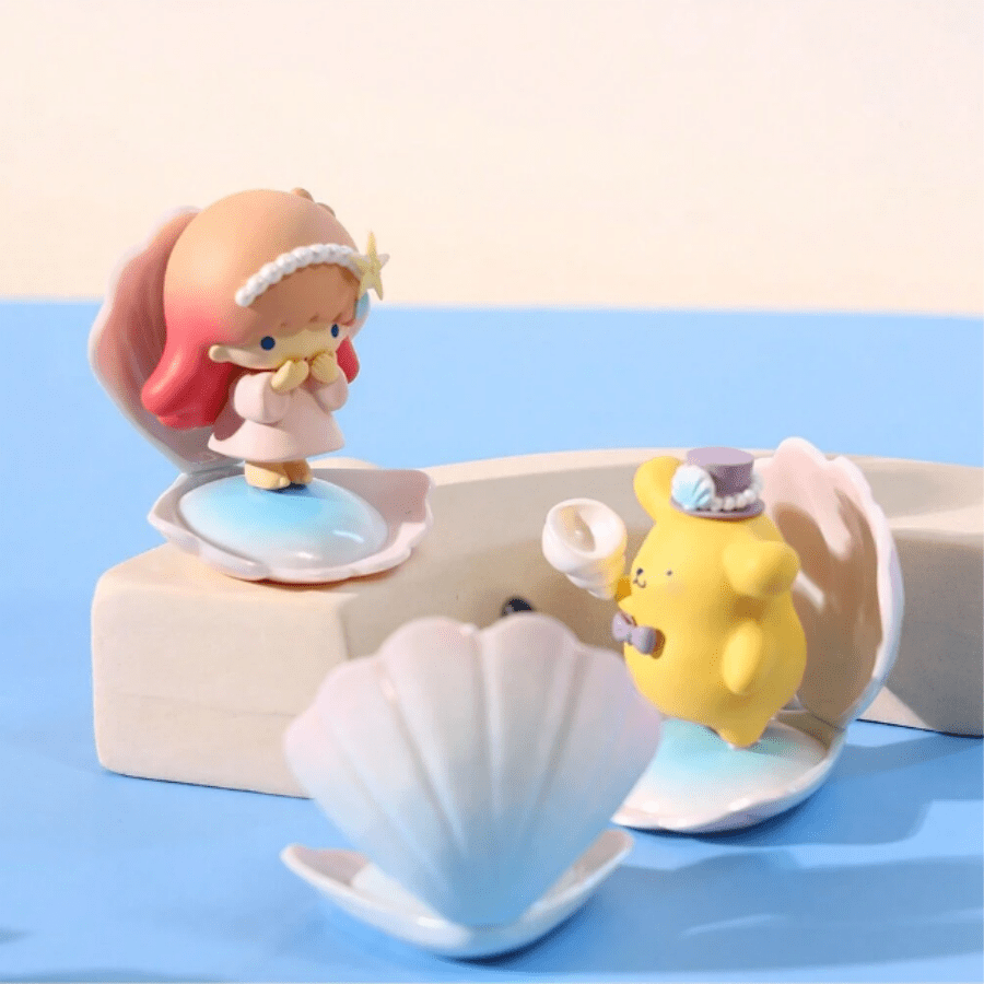 1pc Sanrio Blue Sea Holiday Melody Blind Box Handwork Kulomi BigEared