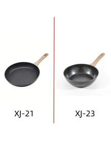 1 bucată tigaie pentru friptură, tigaie groasă antiaderentă, potrivită pentru gătit acasă, clătite, omletă, ușor de curățat, potrivită pentru plite pe gaz și cu inducție - Negru - Vizualizare 6