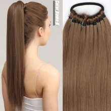 11-strängige synthetische Faser Haarverlängerung für den Pferdeschwanz für Frauen, DIY Haarvolumenerhöhung und Längenextension, geeignet für den täglichen Gebrauch