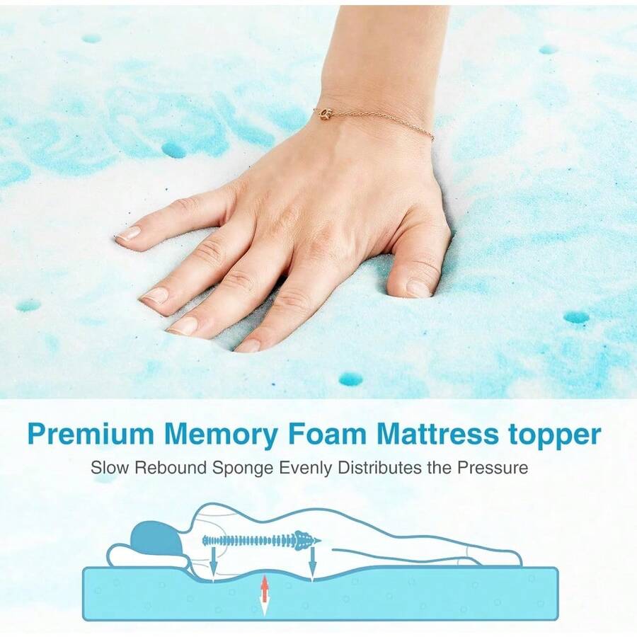 Mattress Topper, Twin Size Cooling Gel Memory Foam Bed Toppers SHEIN USA