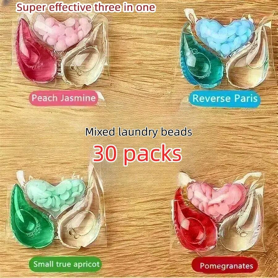 Random Color 3In1 Laundry Detergent Pearls, AntiMite, LongLasting