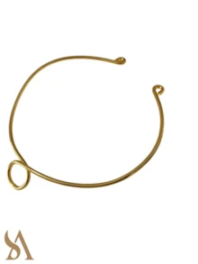 SHORT NECKLACE WITH GOLD RING, LINK SHAPE - Dorado - Ver 5