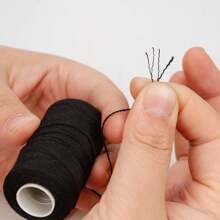 3 لفات خيوط خياطة لتطريز الشعر للاستخدام اليدوي، لخيوط شعر طبيعي، الجلد وأشرطة شعر متصلة، صنع الباروكات DIY، بطول 120م