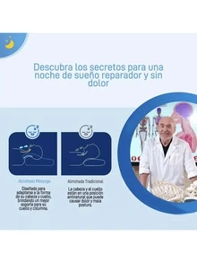 Almohada Ortopedica Memory Foam Cervical Viscoelástica - Blanco - Ver 6