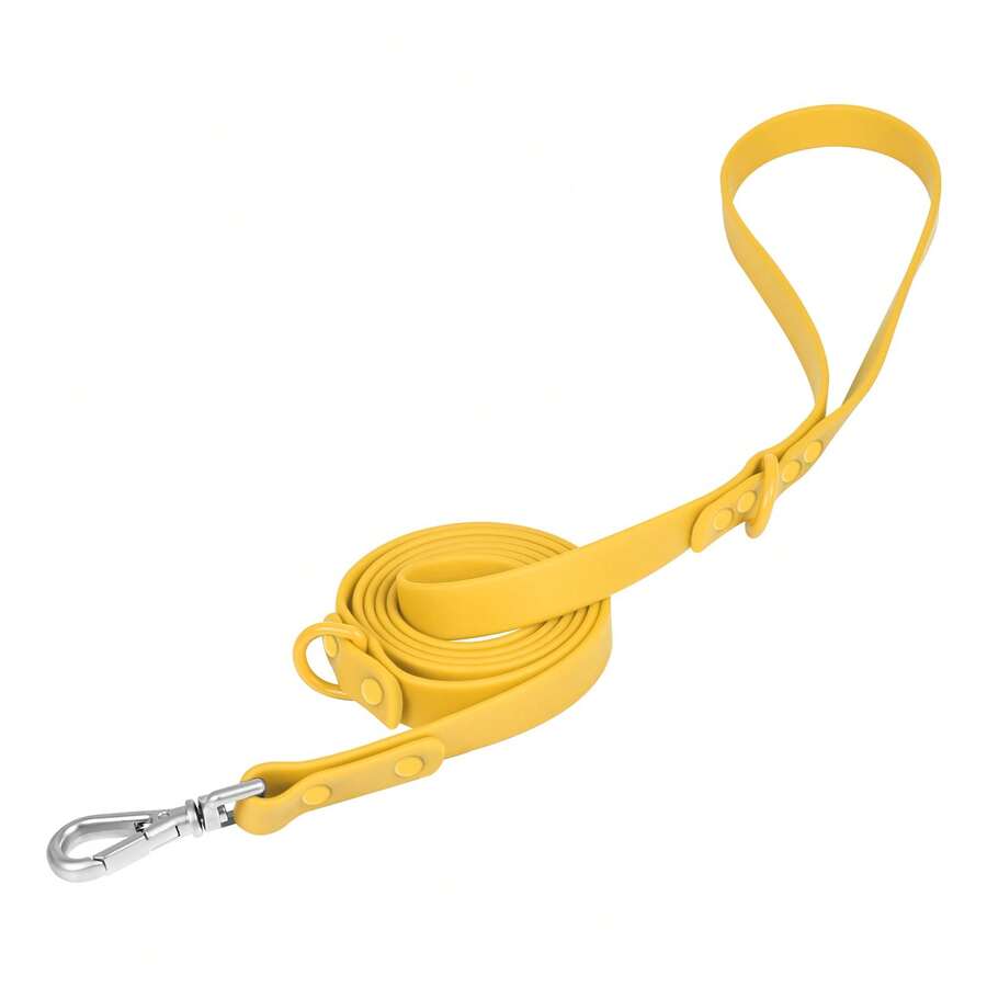 PVC 防水宠物牵引绳，手感舒适柔软，适合户外安全使用 - 黃色 - 查看 1