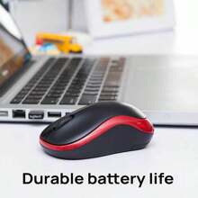 Logitech Wireless Mouse M185, Office Mouse, Symmetrical Mouse, Stable And Efficient Operation, Easy Pairing, Ready To Use, With 2.4G Wireless Receiver, Red Trim - Red Edge - View 6