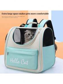 Breathable And Easy To Carry Pet Backpack, Fashionable Backpack For Cats And Dogs To Go Out For Picnics And Camping Cat Carrier Cat Bag - Multicolor - View 7