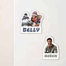 Customized Acrylic Refrigerator Magnets, Personalized With Photos And Names, Double-Sided Printing, Applicable In Multiple Scenes, Suitable As Gifts For Family And Friends For Festivals Such As Christmas And Halloween - Multicolor - View 5