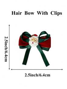 2 chiếc nơ cài tóc hình cây thông Noel dễ thương 2,5 inch hình ông già Noel cho bé gái nơ cài tóc thời trang cho bé gái kèm kẹp cho lễ hội Giáng sinh, tiệc tùng, trường học - Nhiều màu - Xem 8
