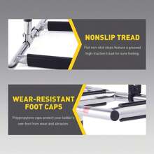 1Pcs 3 Steps Foldable Boat Ladder Folding Boarding Ladder Boat Marine Marine Grade Stainless Steel - Silver - View 6