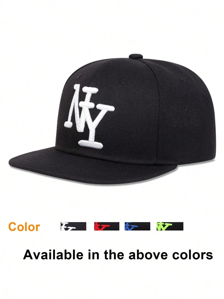1 Pc Unisex Kids NY Embroidered Hip Hop Cap, Outdoor Sun Ion Casual Hat Suitable For Boys & Girls, Springtime & Autumn - 1PC - View 1