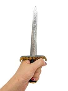 1pc Halloween & Christmas Bestselling Plastic Electroplated Pirate Sword Prop, Party Costume Accessory, Performance Weapon Toy (Distressed Craftsmanship, Minor Flaws Are Normal)