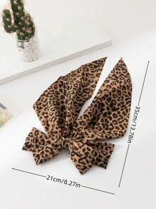 1pc Elegant Cute Leopard Print Bow Spring Hair Clip