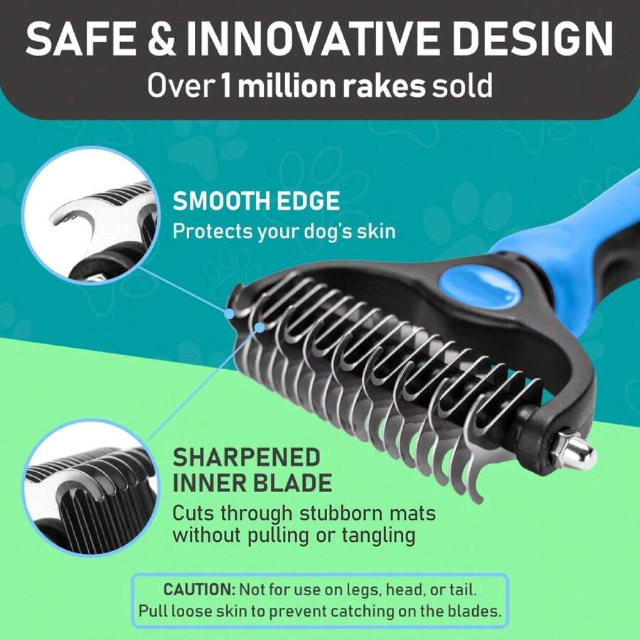 Maxpower Pet Grooming Rake DoubleSided Dematting Undercoat