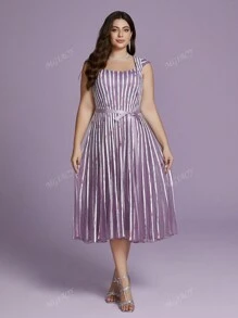 Mgiacy Plus Size Gola Redonda Manga Curta, Vestido Formal Maxi de Malha, Vestido de Evento de Casamento Vestido de Festa Vestido de Convidado de Casamento Vestido de Noite