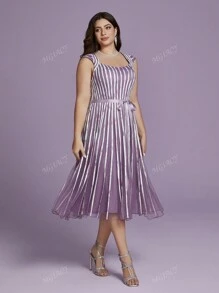 Mgiacy Plus Size Gola Redonda Manga Curta, Vestido Formal Maxi de Malha, Vestido de Evento de Casamento Vestido de Festa Vestido de Convidado de Casamento Vestido de Noite
