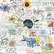 60/120 Pieces Retro Bible Verse Stickers Inspirational Christian Vintage Journaling Stickers Typewriter Font Quotes Bible Study Supplies For Water Bottle Laptop Scrapbooking Decals