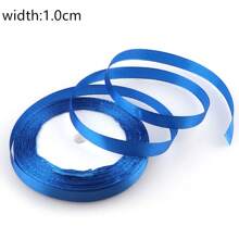 1 Roll Polyester Satin Ribbon For Gift Box, Candy Box, Cake Box, Flower Decoration, Handmade Rose DIY Material, Holiday Gift Packaging Ribbon (Slight Color Difference Due To Machine Dyeing) - Dark Blue - View 4