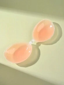 حمالة صدر سيليكون سميكة لرفع الصدر، حمالة صدر لاصقة خفية بدون أشرطة للفساتين الزفاف والفساتين بدون ظهر وما إلى ذلك. - لون مشمشي - مشاهدة 1