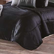 Concord Pachicalientito Coverlet -Borrega Premium Plain Colors - Black - View 3