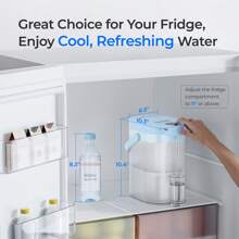 Waterdrop FreshTaste   Electric Water Filter Jug, 4L Instant Water Filter Dispenser For Fridge, Reduce Chlorine, Lead, Copper, Purify (Replacement Filter: WD-EDFS) - Baby Blue - View 10