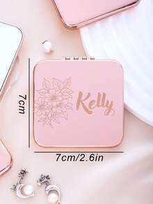 1 bó hoa sinh nhật hình vuông mạ vàng hồng khắc tùy chỉnh độc quyền loạt gương gấp nhỏ gọn di động, gương cầm tay siêu mỏng tiện lợi với lớp phủ nano kim loại bằng thép không gỉ khung bạc, phù hợp với mọi dịp và mọi người - Hoa hồng vàng - Xem 4
