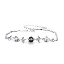 Pulsera personalizada con foto, pulsera de hierba de la suerte, pulsera de dama personalizada, pulsera con foto, regalo de Navidad para novia, amiga, madre