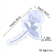 1 件 3D 玫瑰硅胶模具，花朵环氧树脂模具，花卉 DIY 树脂铸件，适用于情人节周年纪念圣诞节婚礼生日派对母亲节礼物 - 玫瑰花 - 查看 7