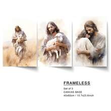 3 件无框，圣经故事装饰画套装，圣诞海报套装，复古肖像和风景装饰画，现代帆布印刷艺术，非常适合卧室和客厅装饰，无框 - 22 - 查看 7