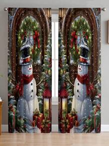 2 szt. Zasłona okienna w kształcie choinki, półprzezroczysta, dekoracyjna zasłona do salonu, sypialni