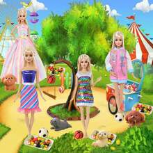11.5" Fashion Doll Tulle Princess Dress - Elegant Strapless Wedding & Casual Wear, Pet Dog, Pet Ball, 1pc Random Fruit Accessory (Doll Not Included) - 11.5 Inch Doll Accessories - View 16