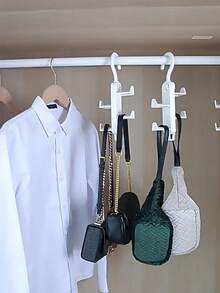 5 件套领带衣架、毛巾袋、普通衣柜钱包架、多用途衣架、储物手提袋、储物衣架、外套衣架、毛巾衣架、旋转袋、毛巾钩、装饰品、秋季装饰、节日装饰、房间装饰、家居装饰、秋季装饰、卧室装饰 - 彩色 - 查看 2