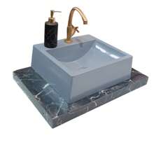 Small Bathroom Sink Wash Basin Bathroom Sink Lavatory Bathroom Sink - 灰色 - 查看 3