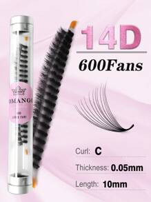 CoMango 600fans 预制卷睫毛延长 手工制作天然长茎睫毛 3D/6D/10D/12D/14D/16D 8-15mm 仿貂毛睫毛延长 睫毛簇、睫毛簇、单根睫毛、睫毛、假睫毛 - C - 查看 39