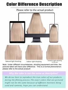 Tóc giả ren phía trước bằng tóc tổng hợp dài 30 inch thẳng màu vàng lanh nhuộm gradient cho phụ nữ và trẻ em gái Tóc giả sợi chịu nhiệt dành cho người mới bắt đầu Tóc giả cho tiệc thời trang Halloween Giáng sinh Lễ hội âm nhạc và sử dụng hàng ngày - Vàng lanh - Xem 13