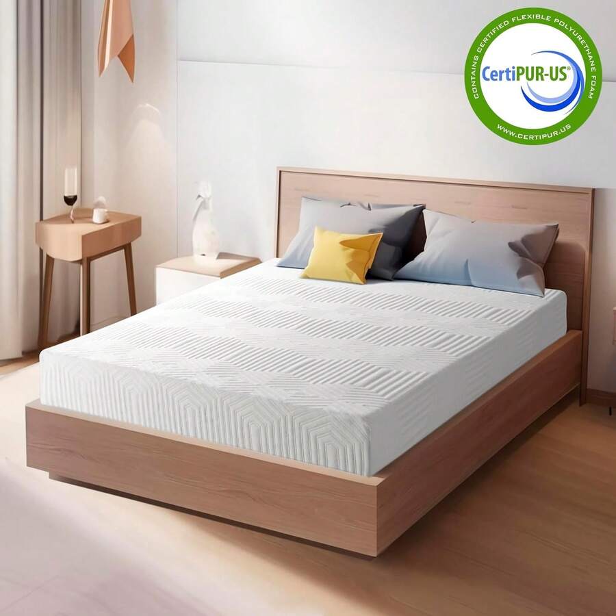 Memory Foam Mattress, Gel Foam Mattress With Breathable Cover, Bed In A